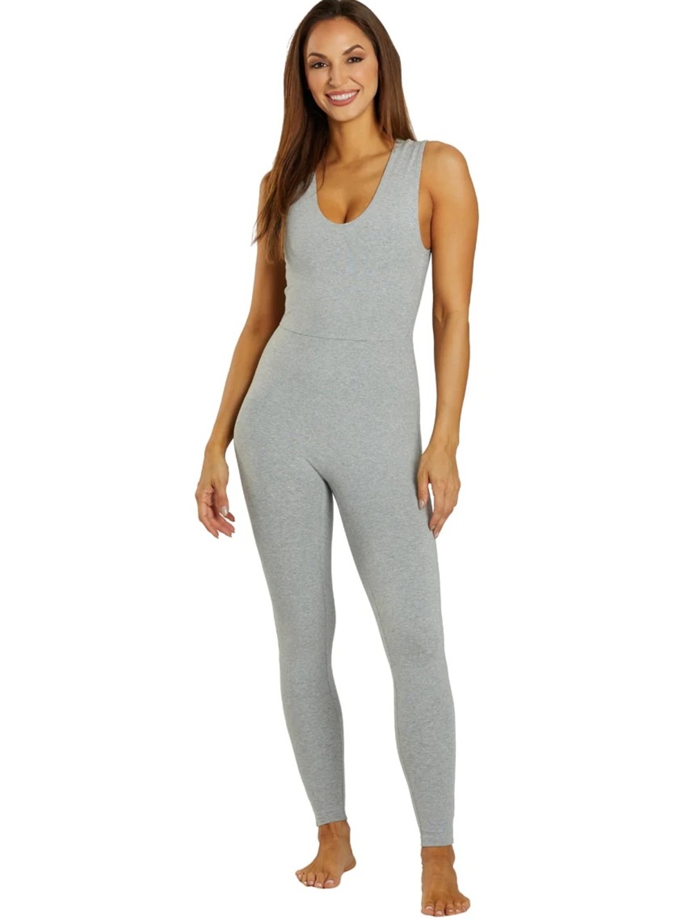 POPULAR 21 Sleek Sleeveless Grey Jumpsuit